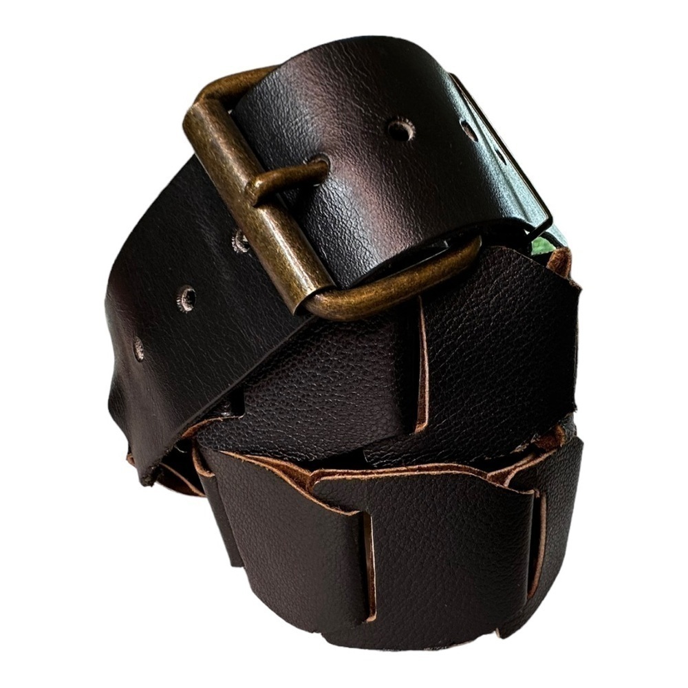 Vintage Genuine Leather Handmade Link Belt